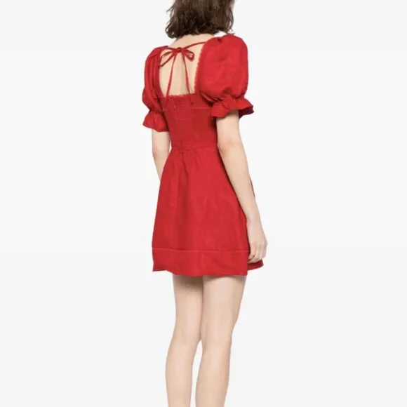 Reformation Evianna Linen Dress Sundried Tomato - www.disolcolor.com Reformation Evianna Linen Dress Sundried Tomato - www.disolcolor.com